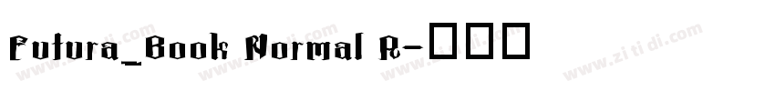 Futura_Book Normal R字体转换 Futura_Book Normal R字体转换